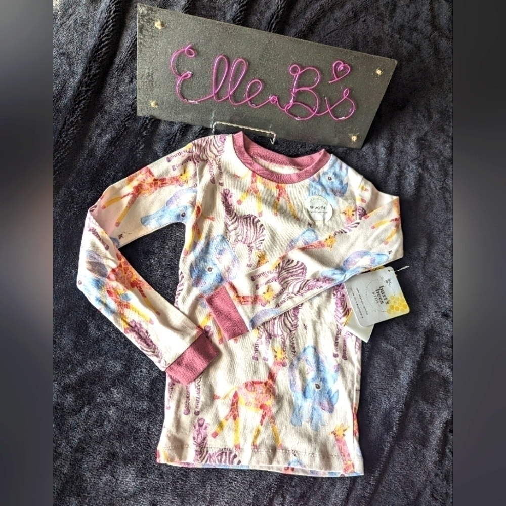 NWT Burts Bees Safari Pajama Top 5T